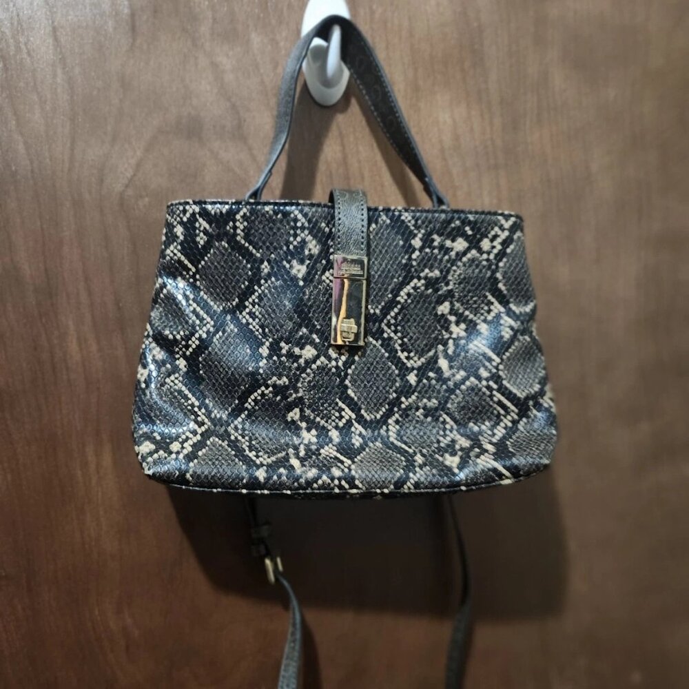 Ninewest Snake Skin Cross Body Handle Purse